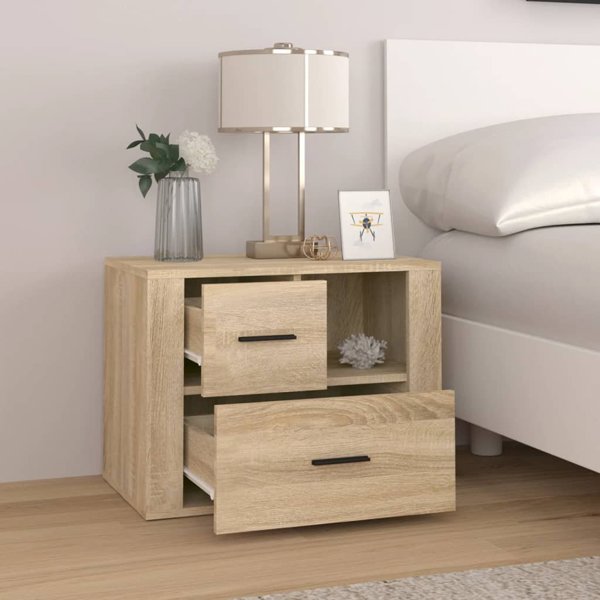 vidaXL Szafka nocna, dab sonoma, 60x36x45 cm, material drewnopochodny