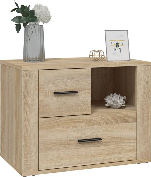 vidaXL Szafka nocna, dab sonoma, 60x36x45 cm, material drewnopochodny