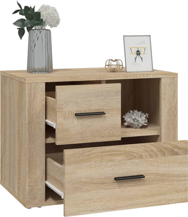 vidaXL Szafka nocna, dab sonoma, 60x36x45 cm, material drewnopochodny