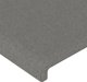 vidaXL Κεφαλάρι κρεβατιού με LED, σκούρο γκρι, 160x5x78/88 εκ., ύφασμα
