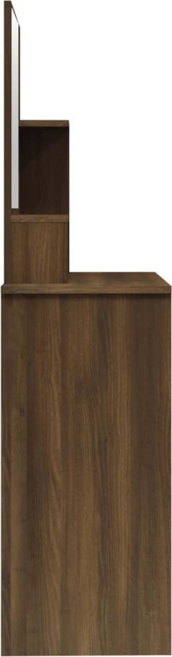 vidaXL Τουαλέτα με καθρέφτη, καφέ δρυς, 86,5x35x136 εκ.