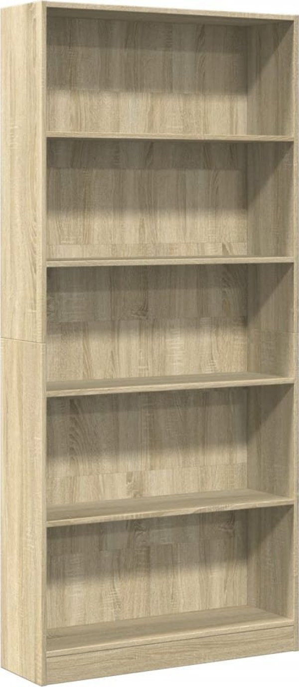 vidaXL Regal, dab sonoma, 80x24x176 cm, material drewnopochodny