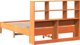 vidaXL Κρεβάτι με ράφι, χωρίς στρώμα, 135x190 cm, ξύλο πεύκου