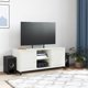 vidaXL Έπιπλο RTV, λευκό, 100,5x39x43,5 εκ., από χάλυβα