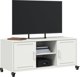 vidaXL Έπιπλο RTV, λευκό, 100,5x39x43,5 εκ., από χάλυβα