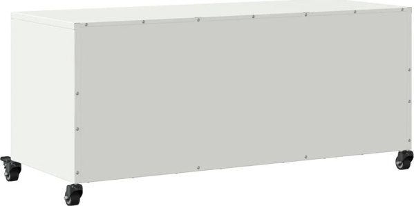 vidaXL Έπιπλο RTV, λευκό, 100,5x39x43,5 εκ., από χάλυβα