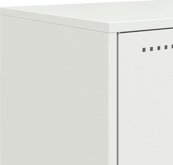 vidaXL Έπιπλο RTV, λευκό, 100,5x39x43,5 εκ., από χάλυβα