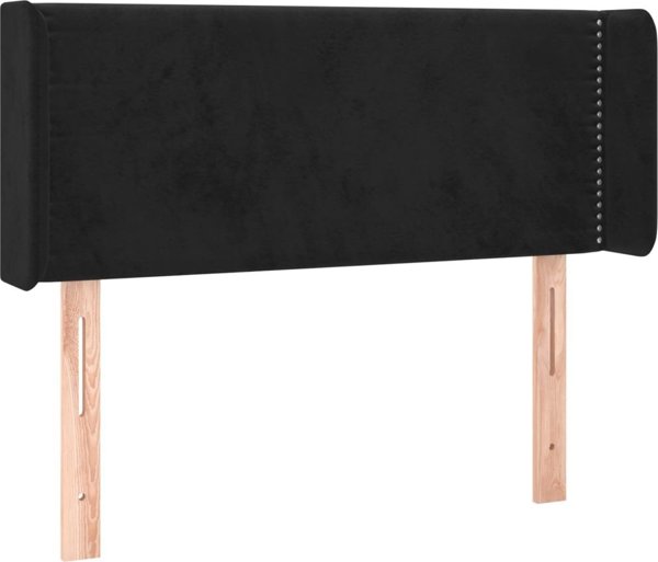 vidaXL Κεφαλαρι uszak, μαυρο, 103x16x78/88 cm, βελουδο
