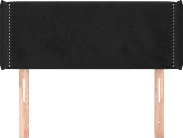 vidaXL Κεφαλαρι uszak, μαυρο, 103x16x78/88 cm, βελουδο