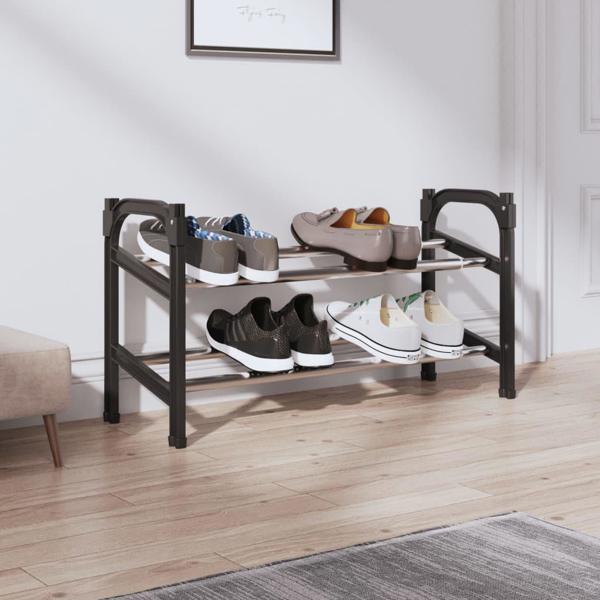 vidaXL Ρυθμιζόμενη παπουτσοθήκη με 2 ράφια 119x24x37 cm