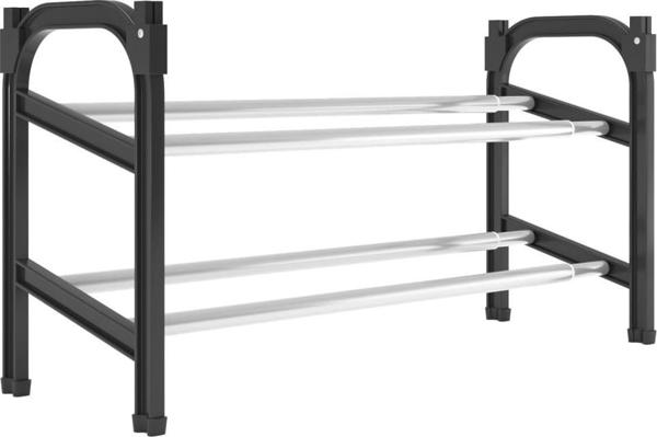 vidaXL Ρυθμιζόμενη παπουτσοθήκη με 2 ράφια 119x24x37 cm