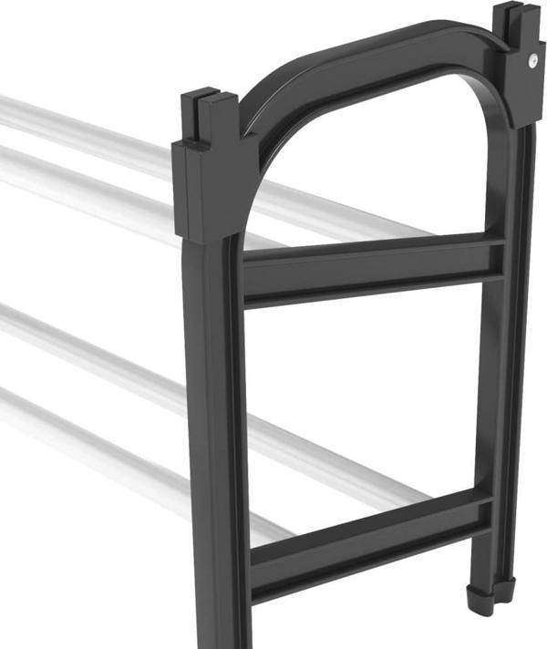 vidaXL Ρυθμιζόμενη παπουτσοθήκη με 2 ράφια 119x24x37 cm