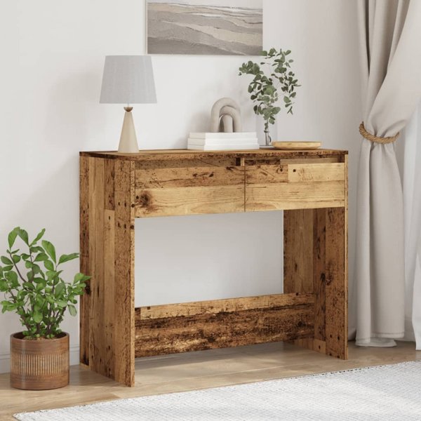 vidaXL vidaXL Stolik konsolowy, stare drewno, 89x41x76,5 cm