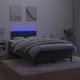 vidaXL Κρεβάτι κοντινεντάλ με στρώμα και LED, πράσινο βελούδο, 120x200 εκ.
