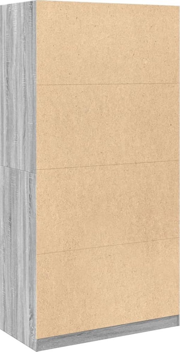 vidaXL Ντουλάπα Sonoma γκρι δρυς, 100x50x200 εκ, ξυλοειδές υλικό