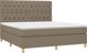 vidaXL Lorenzo Κρεβάτι κοντινεντάλ με στρώμα, taupe, 160x200 εκ., ύφασμα
