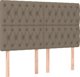 vidaXL Lorenzo Κρεβάτι κοντινεντάλ με στρώμα, taupe, 160x200 εκ., ύφασμα