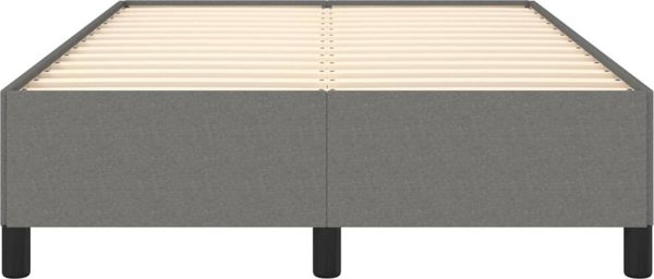 vidaXL Rama κρεβατιού, σκούρο γκρι, 120x200 cm, επενδυμένη με ύφασμα