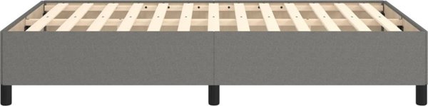 vidaXL Rama κρεβατιού, σκούρο γκρι, 120x200 cm, επενδυμένη με ύφασμα