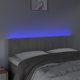 vidaXL Zaglowek do lozka z LED, jasnoszary, 144x5x78/88 cm, aksamit