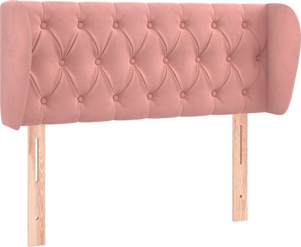 vidaXL Κεφαλάρι υσακ, ροζ, βελούδο, 93x23x78/88 εκ