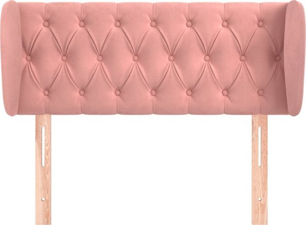 vidaXL Κεφαλάρι υσακ, ροζ, βελούδο, 93x23x78/88 εκ