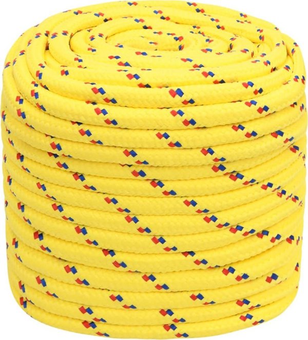 vidaXL Σχοινί ιστιοπλοΐας, κίτρινο, 18 mm, 25 m, πολυπροπυλένιο