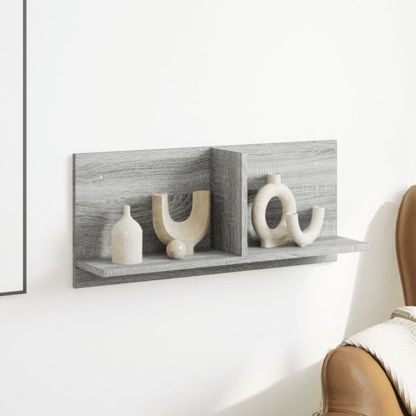 vidaXL Ράφι τοίχου, 70x16,5x30 cm, γκρι δρυς sonoma