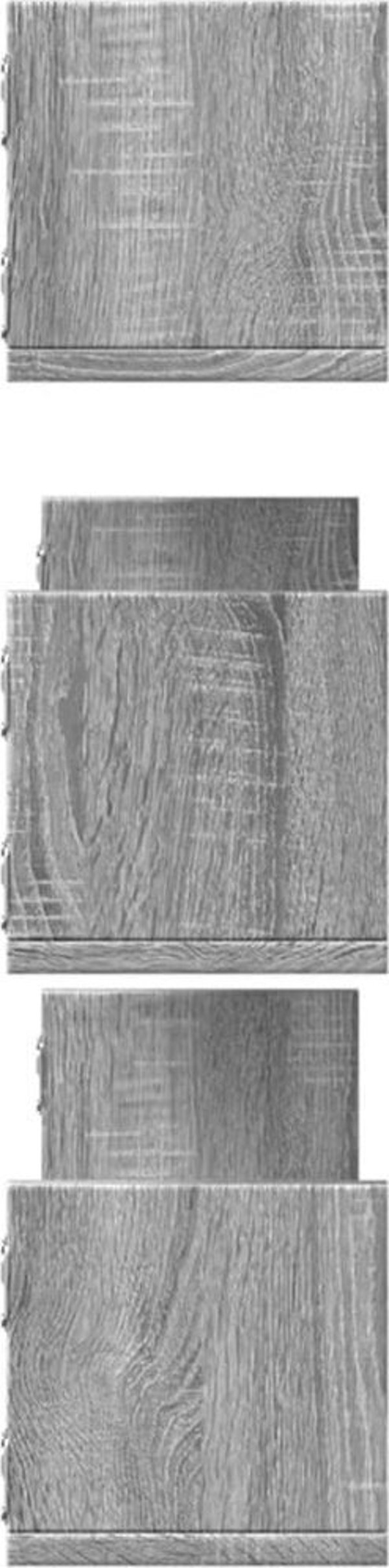 vidaXL Σετ 3 ραφιών τοίχου γκρι δρυς sonoma 80x18x18 εκ.