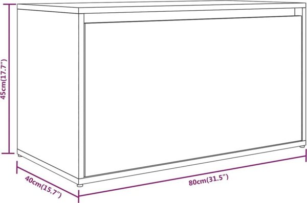 vidaXL Laviko για διάδρομο, 80x40x45 cm, γκρι δρυς σονόμα