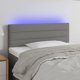 vidaXL Zaglowek do lozka me to LED, ciemnoszary, 100x5x78/88 cm, tkanina