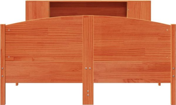 vidaXL κρεβάτι με ράφι 150x200 εκ. από μασίφ πεύκο χωρίς στρώμα