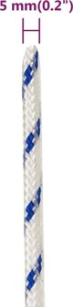 vidaXL Linka ζελάρσκα, λευκή, 5 mm, 100 m, πολυπροπυλένιο