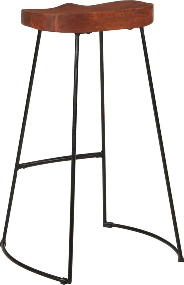vidaXL Σκαμπό Μπαρ Gavin, 2 τεμ., 50x40x78 εκ., από συμπαγές ξύλο μάνγκο