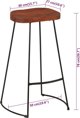 vidaXL Σκαμπό Μπαρ Gavin, 2 τεμ., 50x40x78 εκ., από συμπαγές ξύλο μάνγκο