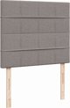 vidaXL Κρεβάτι κοντινεντάλ με στρώμα, taupe, ύφασμα, 120x200 εκ.