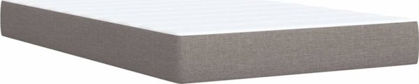 vidaXL Κρεβάτι κοντινεντάλ με στρώμα, taupe, ύφασμα, 120x200 εκ.
