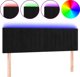 vidaXL Κεφαλάρι κρεβατιού με LED, μαύρο, 144x5x78/88 cm, βελούδο