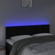 vidaXL Κεφαλάρι κρεβατιού με LED, μαύρο, 144x5x78/88 cm, βελούδο
