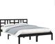vidaXL Κά Frame Κρεβατιού Μαύρο από Ξύλο 140x190 cm