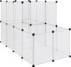 vidaXL Κλουβί για μικρά ζώα, διάφανο, 142x74x93 cm, PP και ατσάλι