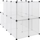 vidaXL Κλουβί για μικρά ζώα, διάφανο, 142x74x93 cm, PP και ατσάλι