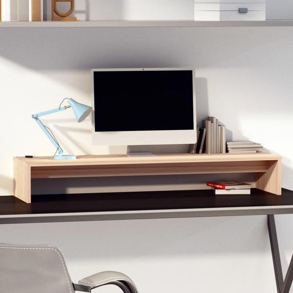 vidaXL vidaXL Podstawka na monitor, 100x27x15 cm, lite drewno sosnowe