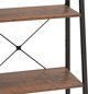 vidaXL Ράφι σκάλα με 4 ράφια, σκούρο καφέ-μαύρο, 56x35x140 cm
