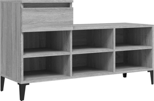 vidaXL Szafka na buty, szary dub sonoma, 102x36x60 cm