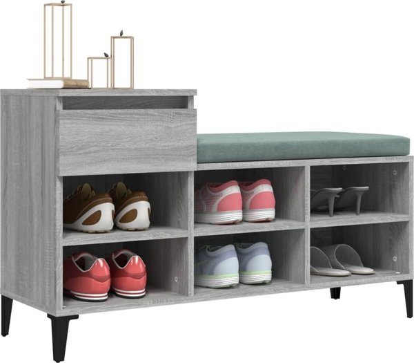 vidaXL Szafka na buty, szary dub sonoma, 102x36x60 cm