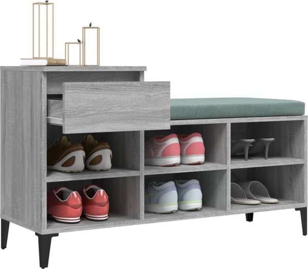vidaXL Szafka na buty, szary dub sonoma, 102x36x60 cm