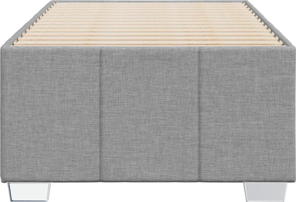 vidaXL Rama κρεβατιού, ανοιχτό γκρι, 80 x 200 εκ., με ύφασμα