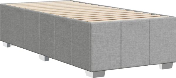 vidaXL Rama κρεβατιού, ανοιχτό γκρι, 80 x 200 εκ., με ύφασμα