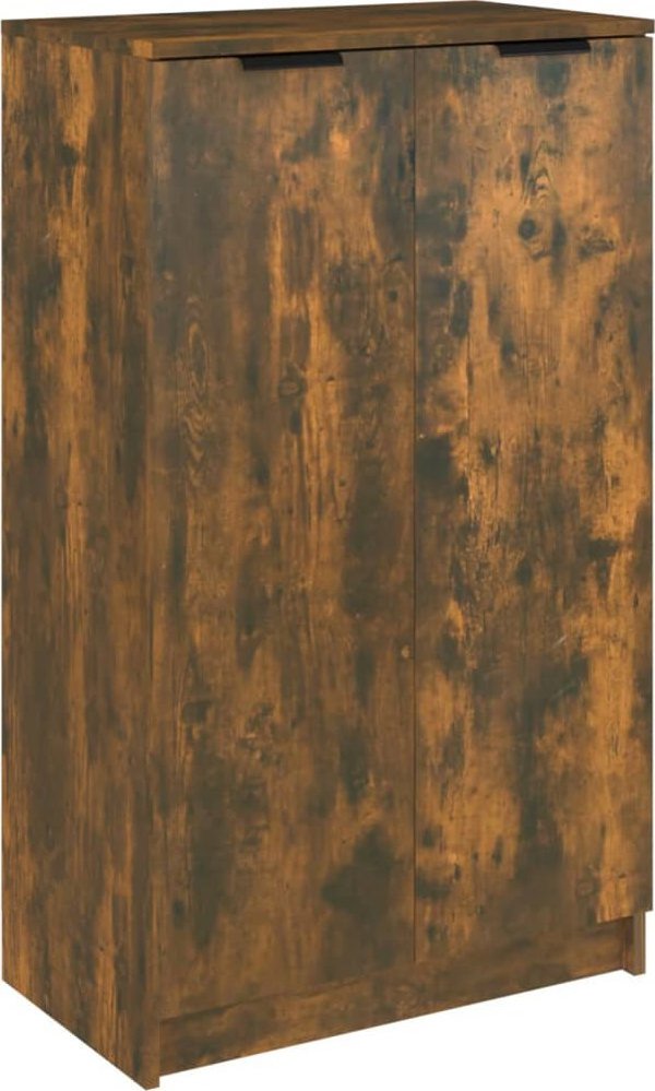 vidaXL Ντουλάπι παπουτσιών, καπνιστή δρυς, 59x35x100 cm